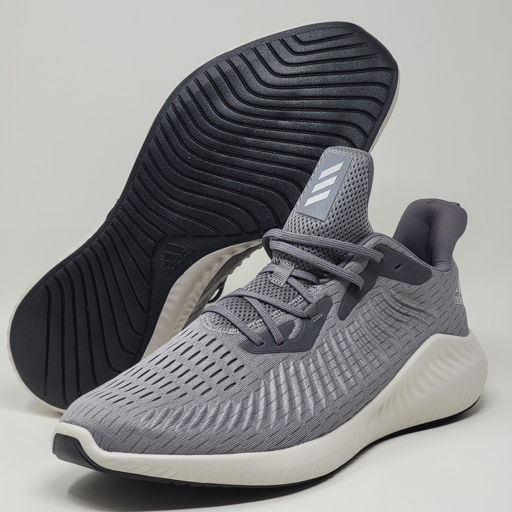 Adidas Alphabounce U Silver Metal EF1229 Running Shoe Sneaker Men's Sz 18 New - Picture 1 of 10